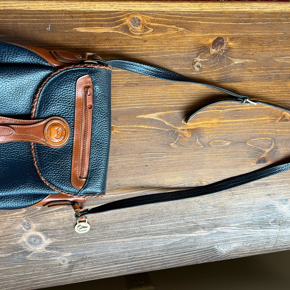 Black and Brown Leather Crossbody Bag